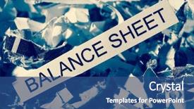  Presentation with balance - Presentation design consisting of forgery - balance sheet background and a ocean colored foreground