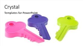  Presentation with purple green - Amazing PPT theme having forgery - colorful keys in green purple backdrop and a  colored foreground