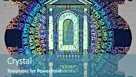  Presentation with hologram - Slide deck enhanced with forgery - hologram on the fifty euro background and a ocean colored foreground