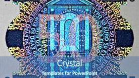  Presentation with hologram - Beautiful slide deck featuring forgery - hologram on the fifty euro backdrop and a ocean colored foreground