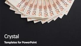  Presentation with black - Beautiful presentation theme featuring forgery - lot of european money backdrop and a dark gray colored foreground