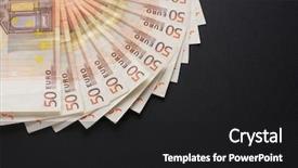  Presentation with black - Beautiful presentation theme featuring forgery - lot of european money backdrop and a black colored foreground