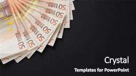  Presentation with black - Colorful presentation theme enhanced with forgery - lot of european money backdrop and a black colored foreground