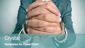  Presentation with music man in suit - Presentation design consisting of above-ground swimming pool in background and a sky blue colored foreground.