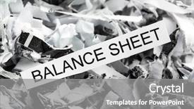  Presentation with budgets - Amazing theme having forgery - shredded paper tagged with balance backdrop and a gray colored foreground