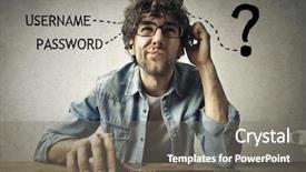  Presentation with credentials - Amazing theme having forgetting access credentials backdrop and a gray colored foreground