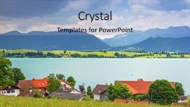  Presentation with alps - Presentation enhanced with forggensee-lake-at-bavarian-alps background and a light blue colored foreground