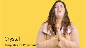  Presentation with plus size fashion model - Slide set consisting of forgive - beautiful plus size young woman background and a yellow colored foreground