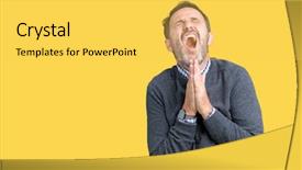  Presentation with praying hands - Colorful slide set enhanced with forgive - handsome middle age senior man backdrop and a yellow colored foreground
