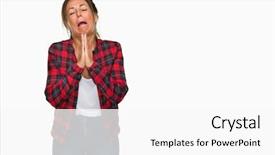 Presentation with praying hands - Colorful PPT theme enhanced with forgive - middle age adult woman wearing backdrop and a white colored foreground