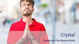  Presentation with elegant man in glasses optics - Beautiful theme featuring forgive - young handsome man wearing glasses backdrop and a sky blue colored foreground