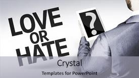  Presentation with love hate - Presentation design consisting of forgiveness marriage - business man with the text background and a light gray colored foreground