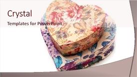  Presentation with heart flowers - Presentation theme having forgiveness marriage - flowers heart box on white background and a lemonade colored foreground