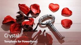  Presentation with hearts - Presentation with forgiveness marriage - key with rose petals background and a  colored foreground