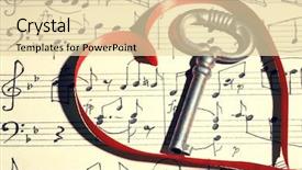  Presentation with music book - Theme consisting of forgiveness marriage - retro key with heart background and a lemonade colored foreground