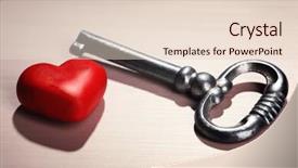  Presentation with red heart key - Amazing presentation having forgiveness marriage - retro key with red heart backdrop and a  colored foreground