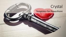  Presentation with red heart key - Slides having forgiveness marriage - retro key with red heart background and a lemonade colored foreground