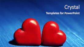  Presentation with hearts - Slides featuring forgiveness marriage - two red hearts on color background and a navy blue colored foreground