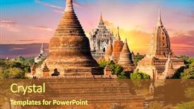  Presentation with myanmar bagan - PPT layouts consisting of forgotten - late afternoon sun shines background and a tawny brown colored foreground