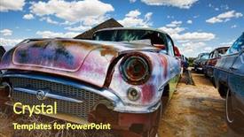  Presentation with geography old nautical treasure vintage - PPT layouts consisting of forgotten - old abandoned vintage cars rusting background and a tawny brown colored foreground