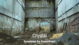  Presentation with old brick wall texture - Presentation theme featuring forgotten - old run down brick walls background and a dark gray colored foreground