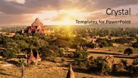  Presentation with myanmar bagan - Audience pleasing slide deck consisting of forgotten - setting sun shines over dhammayangyi backdrop and a coral colored foreground