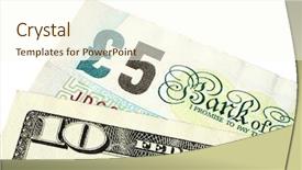 Presentation with note - Colorful PPT theme enhanced with forign exchange - five pound note backdrop and a cream colored foreground