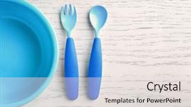  Presentation with baby prematuro - Audience pleasing PPT layouts consisting of fork - bright baby dishware on table backdrop and a lemonade colored foreground