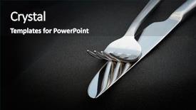  Presentation with black panthers - Amazing presentation theme having fork and knife on black backdrop and a black colored foreground