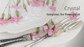  Presentation with knife attack - Slide deck featuring fork-and-knife background and a light gray colored foreground