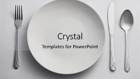  Presentation with spoon - Amazing PPT theme having fork and spoon backdrop and a light gray colored foreground