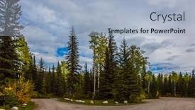  Presentation with fork road - Presentation theme consisting of fork-in-the-road-canada background and a light blue colored foreground