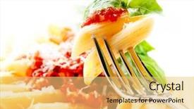  Presentation with penne pasta - PPT theme consisting of menu food and beverage order background and a gray colored foreground