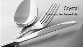  Presentation with spoon - PPT theme enhanced with fork knife and spoon background and a  colored foreground
