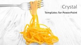  Presentation with pasta - Cool new presentation with fork-with-cooked-pasta backdrop and a white colored foreground