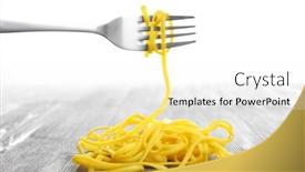  Presentation with pasta - Cool new presentation with fork-with-cooked-pasta backdrop and a white colored foreground