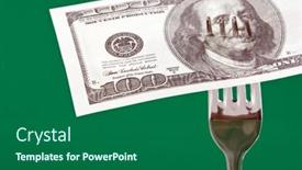  Presentation with philippine money - Slide set consisting of fork-with-money and a  colored foreground