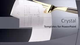  Presentation with fork road - PPT theme enhanced with fork-with-the-receipt background and a light gray colored foreground