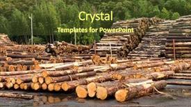  Presentation with landscape - Amazing presentation theme having sawmill - landscape with large woodpile backdrop and a tawny brown colored foreground