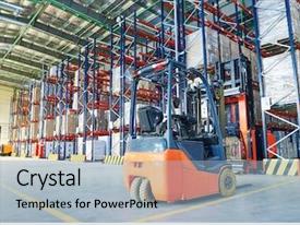 Warehouse Forklift Loader Pallet Stacker PPT template 16 | CrystalGraphics
