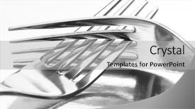  Presentation with closeup of bees flying - Audience pleasing slide set consisting of forks with their tines intertwine backdrop and a light gray colored foreground