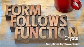  Presentation with wood type design - Amazing slides having form follows function - design concept backdrop and a coral colored foreground