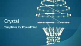  Presentation with abstract blue white - PPT layouts with form in white against dark background and a ocean colored foreground