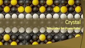 Presentation with black yellow - Presentation theme featuring form of a mosaic background and a tawny brown colored foreground