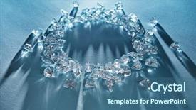  Presentation with ice blue - Beautiful slide deck featuring form of a round frame backdrop and a ocean colored foreground