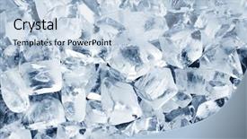  Presentation with ice - Slides featuring form of ice cubes background and a light blue colored foreground