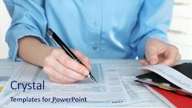  Presentation with tax income - Amazing theme having form of individual income tax backdrop and a lemonade colored foreground