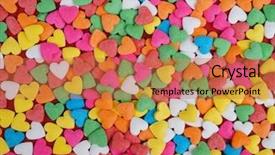  Presentation with confectionery - Presentation theme enhanced with bank office supplies and money background and a lemonade colored foreground