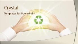  Presentation with recycling - Beautiful slides featuring form with green recycling backdrop and a cream colored foreground