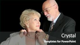  Presentation with formal - PPT theme featuring formal attire - horizontal view of a senior background and a dark gray colored foreground